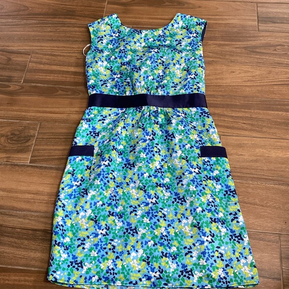 Lilly Pulitzer plus size silk green blue print dress 14 - Picture 1 of 7